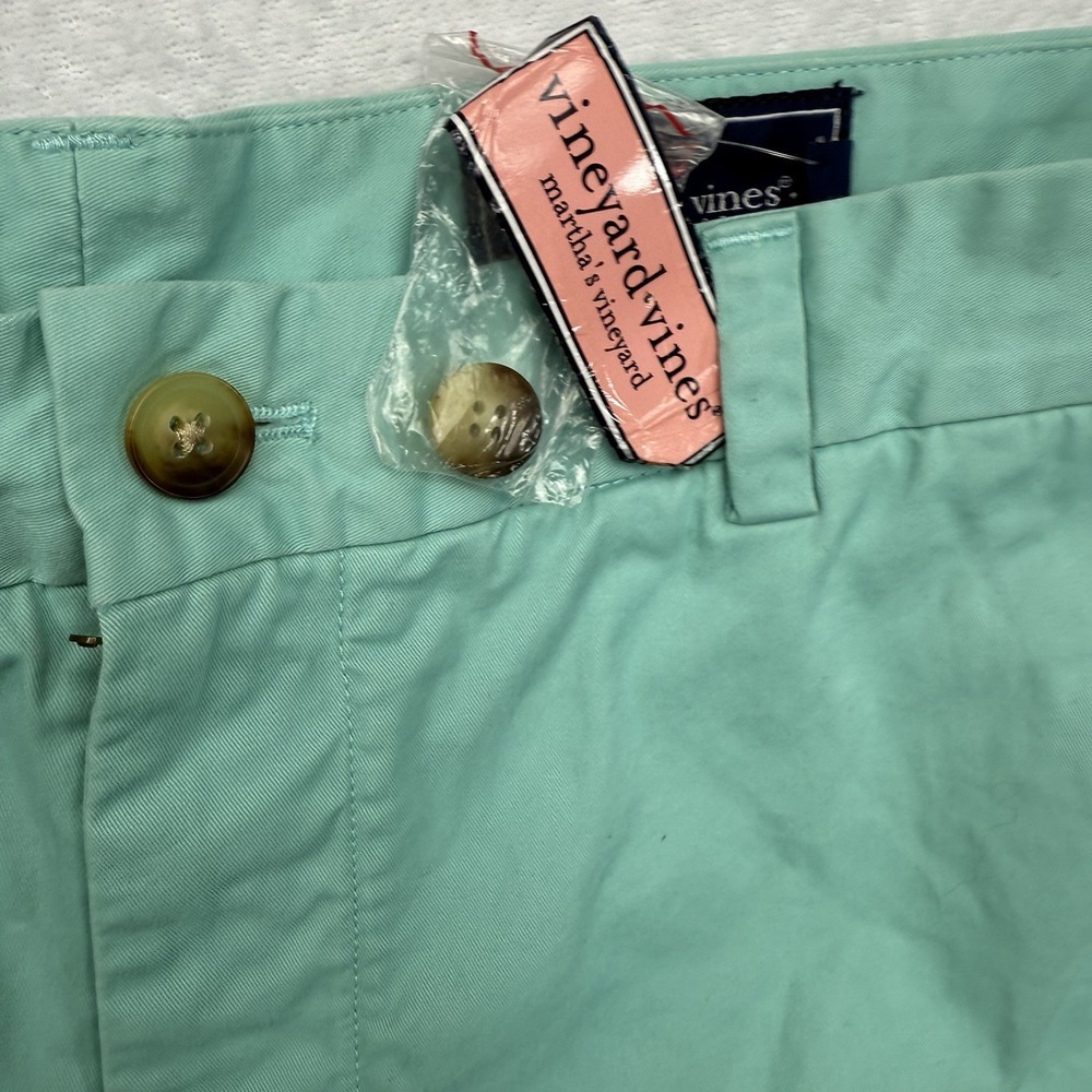 Vineyard Vines Breaker Shorts Size 34 Aqua Chino Flat Front Casual - Picture 3 of 8